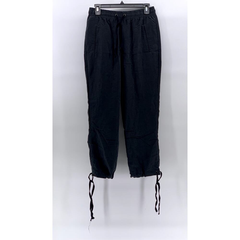 ASOS Women's Black Solid Drawstring Pull-On Casual Drawstring-Hem Pants SZ 28